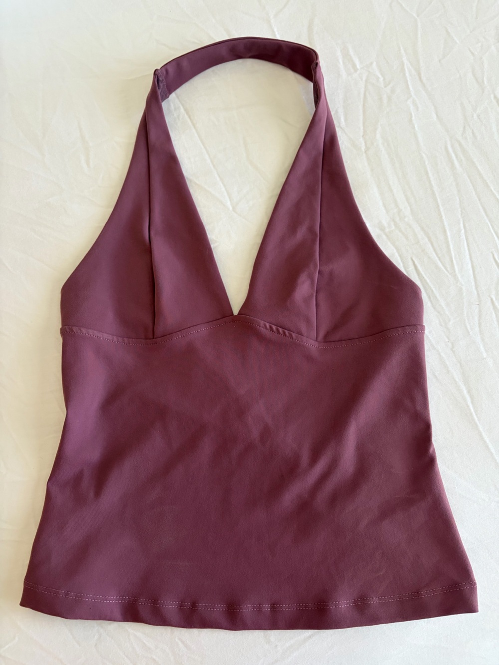 Free People Plunging Halter Cami in Wine